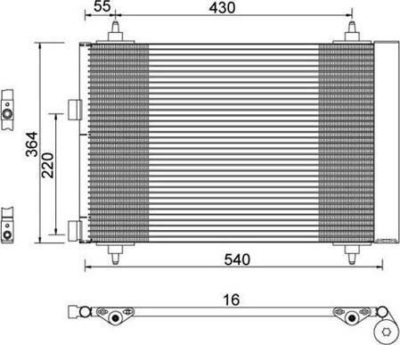 Magneti Marelli 359003221390 - Kondenzator, klima-Uređaj www.molydon.hr