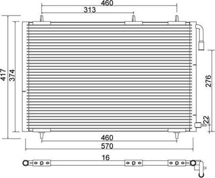 Magneti Marelli 359003221380 - Kondenzator, klima-Uređaj www.molydon.hr