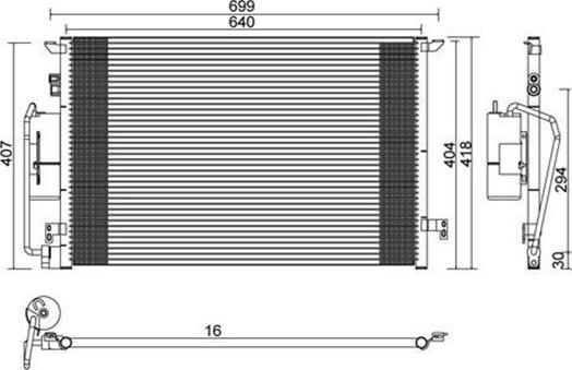 Magneti Marelli 359003221250 - Kondenzator, klima-Uređaj www.molydon.hr