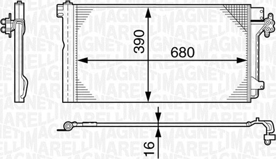 Magneti Marelli 350203478000 - Kondenzator, klima-Uređaj www.molydon.hr