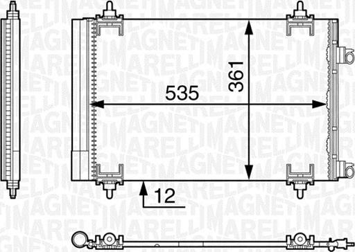 Magneti Marelli 350203603000 - Kondenzator, klima-Uređaj www.molydon.hr