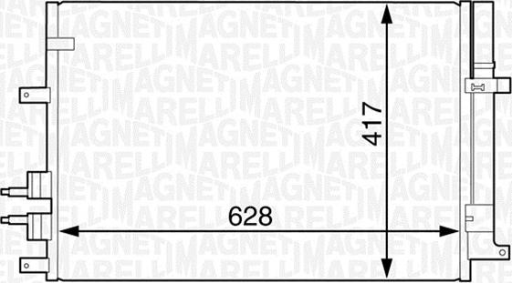 Magneti Marelli 350203616000 - Kondenzator, klima-Uređaj www.molydon.hr