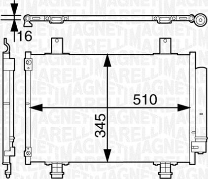 Magneti Marelli 350203631000 - Kondenzator, klima-Uređaj www.molydon.hr