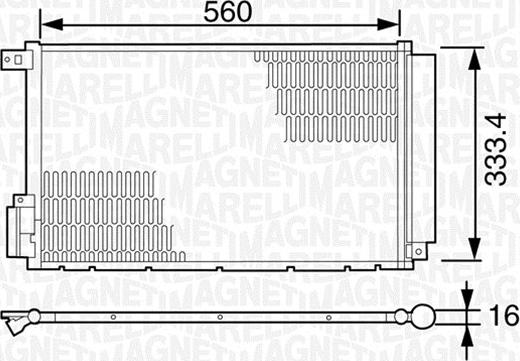 Magneti Marelli 350203620000 - Kondenzator, klima-Uređaj www.molydon.hr