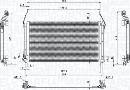 Magneti Marelli 350203801000 - Kondenzator, klima-Uređaj www.molydon.hr