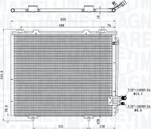 Magneti Marelli 350203889000 - Kondenzator, klima-Uređaj www.molydon.hr