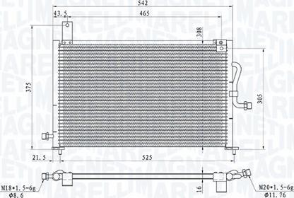 Magneti Marelli 350203885000 - Kondenzator, klima-Uređaj www.molydon.hr