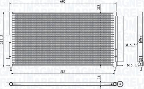 Magneti Marelli 350203881000 - Kondenzator, klima-Uređaj www.molydon.hr