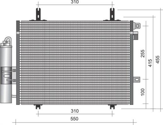 Magneti Marelli 350203338000 - Kondenzator, klima-Uređaj www.molydon.hr