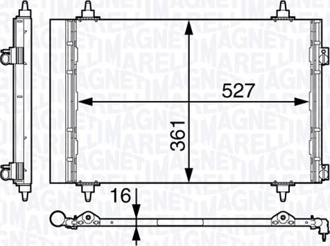 Magneti Marelli 350203714000 - Kondenzator, klima-Uređaj www.molydon.hr