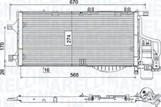 Magneti Marelli 350203783000 - Kondenzator, klima-Uređaj www.molydon.hr