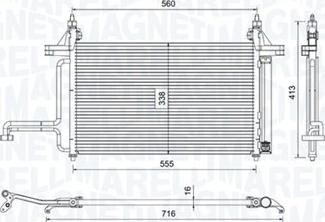 Magneti Marelli 350203732000 - Kondenzator, klima-Uređaj www.molydon.hr