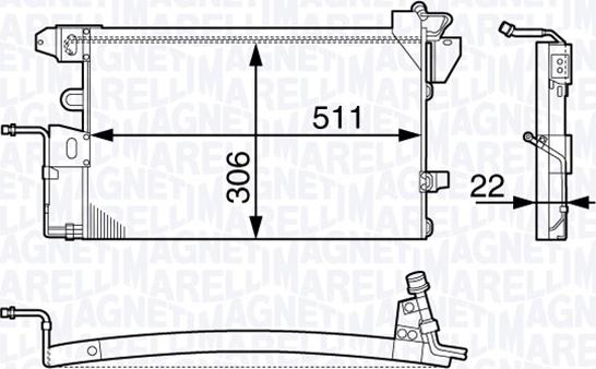 Magneti Marelli 350203725000 - Kondenzator, klima-Uređaj www.molydon.hr