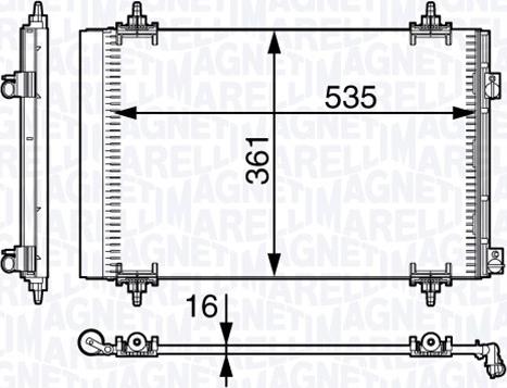 Magneti Marelli 350203721000 - Kondenzator, klima-Uređaj www.molydon.hr