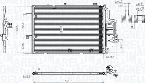 Magneti Marelli 350203770000 - Kondenzator, klima-Uređaj www.molydon.hr