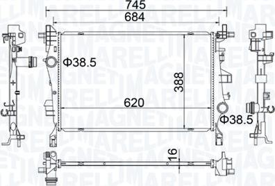 Magneti Marelli 350214400000 - Hladnjak, hladjenje motora www.molydon.hr