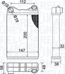 Magneti Marelli 350218456000 - Izmjenjivač topline, grijanje unutrasnjeg prostora www.molydon.hr