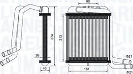 Magneti Marelli 350218458000 - Izmjenjivač topline, grijanje unutrasnjeg prostora www.molydon.hr