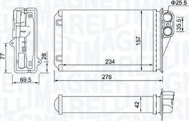 Magneti Marelli 350218461000 - Izmjenjivač topline, grijanje unutrasnjeg prostora www.molydon.hr