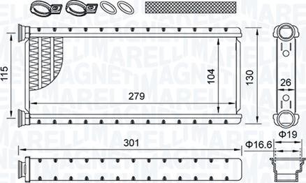 Magneti Marelli 350218514000 - Izmjenjivač topline, grijanje unutrasnjeg prostora www.molydon.hr