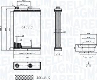 Magneti Marelli 350218065000 - Izmjenjivač topline, grijanje unutrasnjeg prostora www.molydon.hr