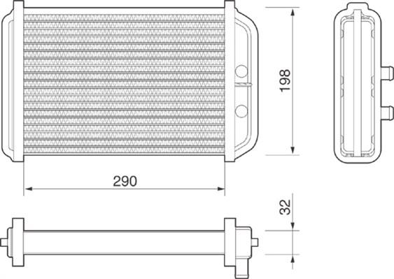 Magneti Marelli 350218068000 - Izmjenjivač topline, grijanje unutrasnjeg prostora www.molydon.hr