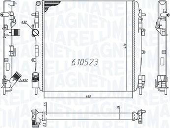 Magneti Marelli 350213995000 - Hladnjak, hladjenje motora www.molydon.hr