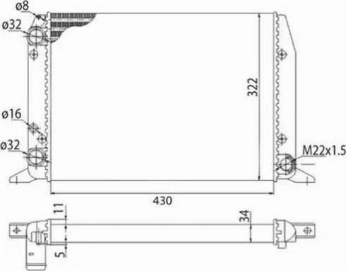 Magneti Marelli 350213404003 - Hladnjak, hladjenje motora www.molydon.hr