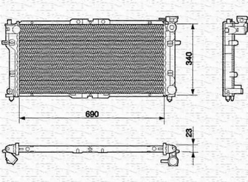 Magneti Marelli 350213518000 - Hladnjak, hladjenje motora www.molydon.hr