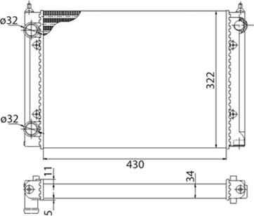 Magneti Marelli 350213646003 - Hladnjak, hladjenje motora www.molydon.hr