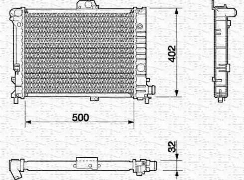 Magneti Marelli 350213631000 - Hladnjak, hladjenje motora www.molydon.hr