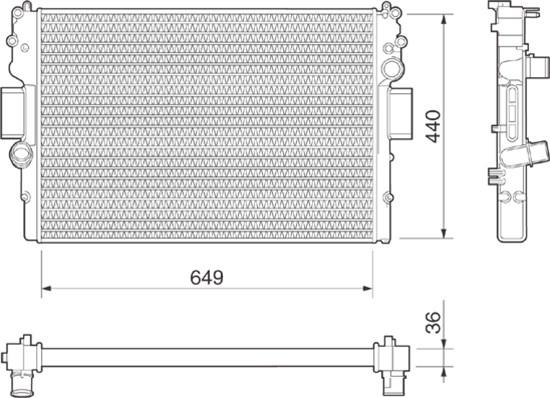 Magneti Marelli 350213015000 - Hladnjak, hladjenje motora www.molydon.hr