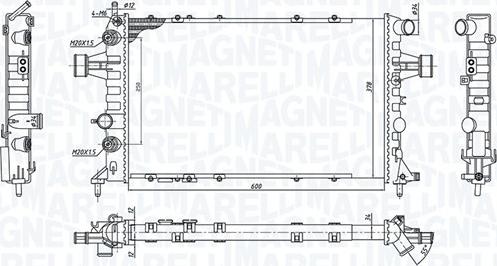 Magneti Marelli 350213194600 - Hladnjak, hladjenje motora www.molydon.hr