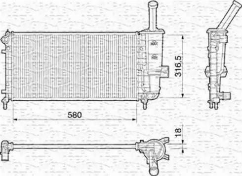 Magneti Marelli 350213195000 - Hladnjak, hladjenje motora www.molydon.hr