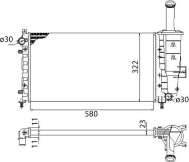 Magneti Marelli 350213195003 - Hladnjak, hladjenje motora www.molydon.hr