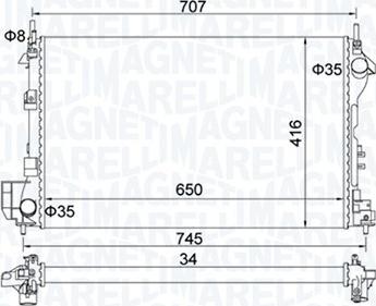 Magneti Marelli 350213195700 - Hladnjak, hladjenje motora www.molydon.hr