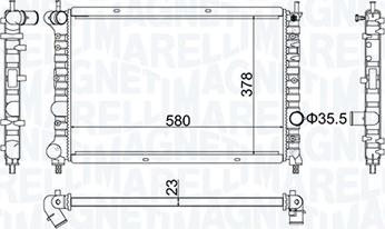 Magneti Marelli 350213192100 - Hladnjak, hladjenje motora www.molydon.hr