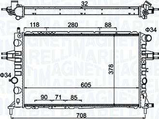 Magneti Marelli 350213192300 - Hladnjak, hladjenje motora www.molydon.hr