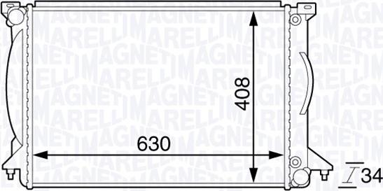 Magneti Marelli 350213143900 - Hladnjak, hladjenje motora www.molydon.hr