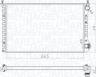 Magneti Marelli 350213143800 - Hladnjak, hladjenje motora www.molydon.hr