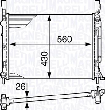 Magneti Marelli 350213142400 - Hladnjak, hladjenje motora www.molydon.hr