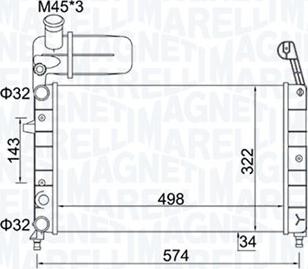 Magneti Marelli 350213154400 - Hladnjak, hladjenje motora www.molydon.hr