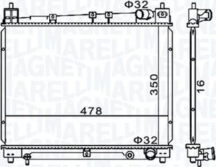 Magneti Marelli 350213152900 - Hladnjak, hladjenje motora www.molydon.hr