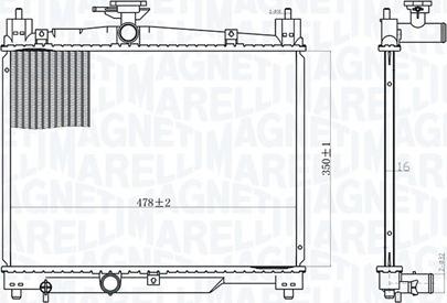 Magneti Marelli 350213164800 - Hladnjak, hladjenje motora www.molydon.hr