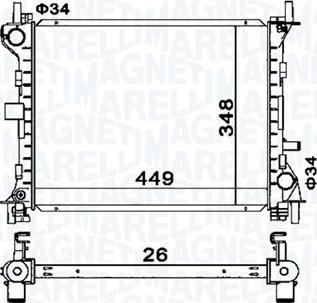 Magneti Marelli 350213160300 - Hladnjak, hladjenje motora www.molydon.hr