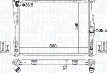 Magneti Marelli 350213162700 - Hladnjak, hladjenje motora www.molydon.hr