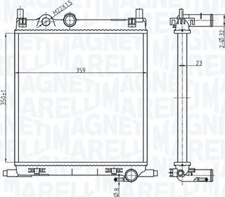 Magneti Marelli 350213167500 - Hladnjak, hladjenje motora www.molydon.hr