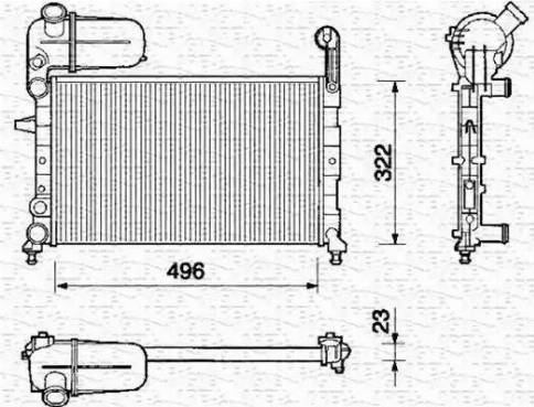 Magneti Marelli 350213105000 - Hladnjak, hladjenje motora www.molydon.hr