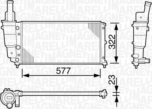 Magneti Marelli 350213114003 - Hladnjak, hladjenje motora www.molydon.hr