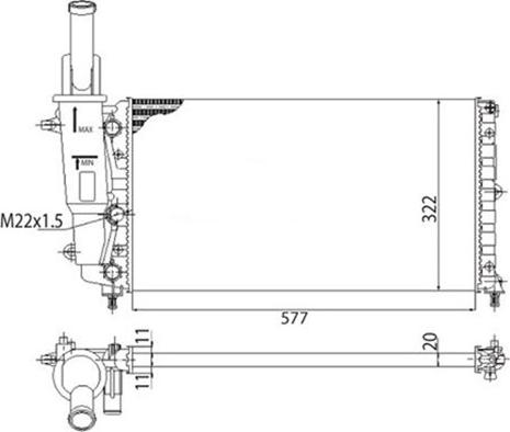 Magneti Marelli 350213114003 - Hladnjak, hladjenje motora www.molydon.hr